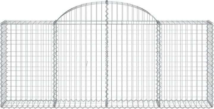 Produktbild VidaXL Gabionen mit Hochbogen 14 Stk. 200x30x80/100cm Verzinktes Eisen