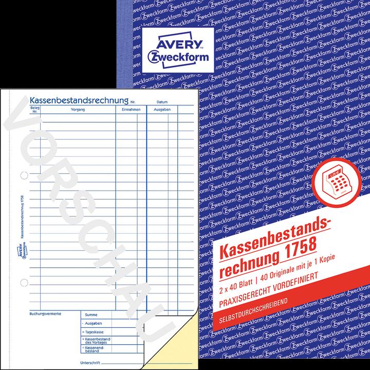 Image du produit Avery Compte de trésorerie (40 x)