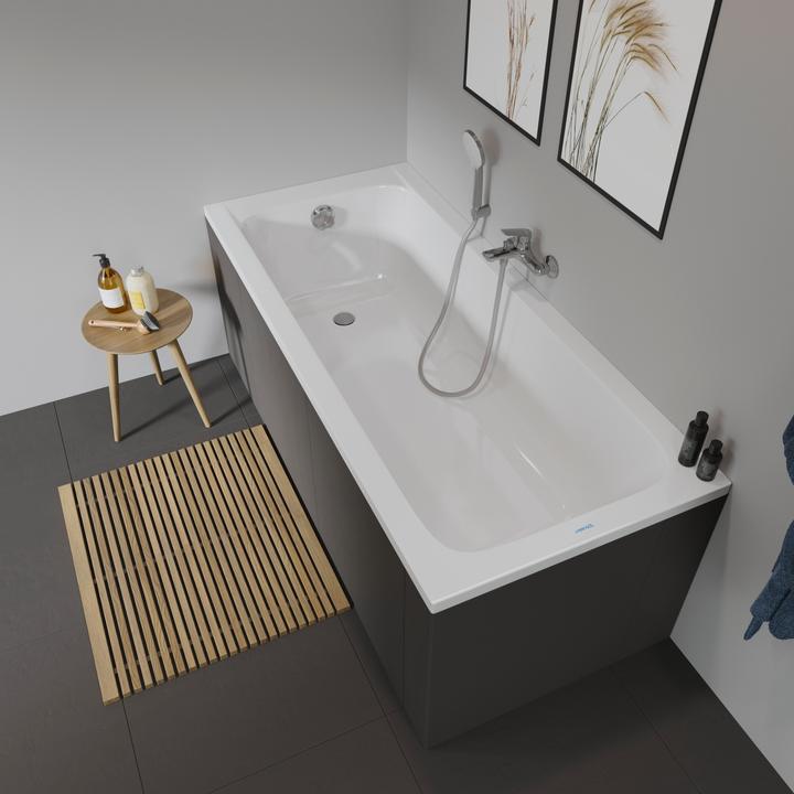 Produktbild Duravit Rechteckbadewanne Krperformbadewanne D-Code 75 x 170 cm wei glatt 700097000000000 (120 l, 170 cm, 75 cm)