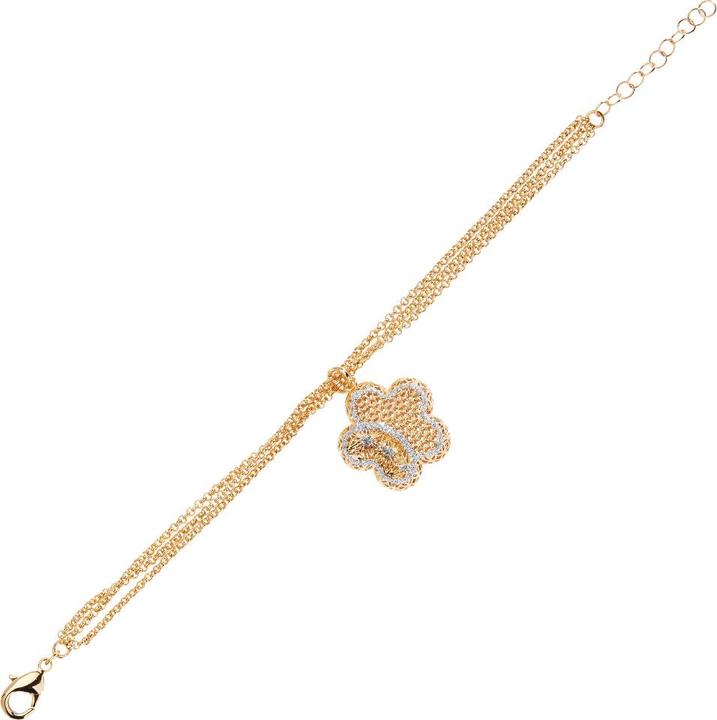 Ottaviani Golden bronze bracelet with silver glitter