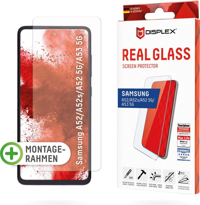 Actual product image Displex Real Glass, 2D Panzerglas (1 Piece, Samsung Galaxy A52 5G, Samsung Galaxy A52s 5G, Samsung Galaxy A52, Samsung Galaxy A53 5G)