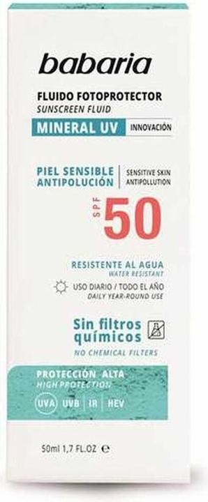 Etichetta energetica Babaria Sol Facial Fluido Mineral Photoprotector Fp50 50ml (Crema solare viso, SPF 50, 50 ml)