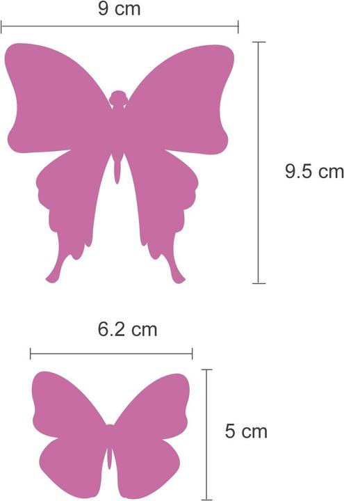Immagine prodotto Walplus Farfalle (9 x 9,5 cm)