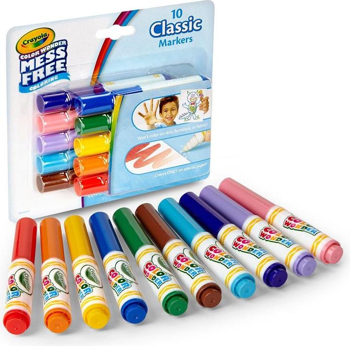 Produktbild Crayola Color Wonder Classic Waschbare Filzstifte (Multi, 10 x)