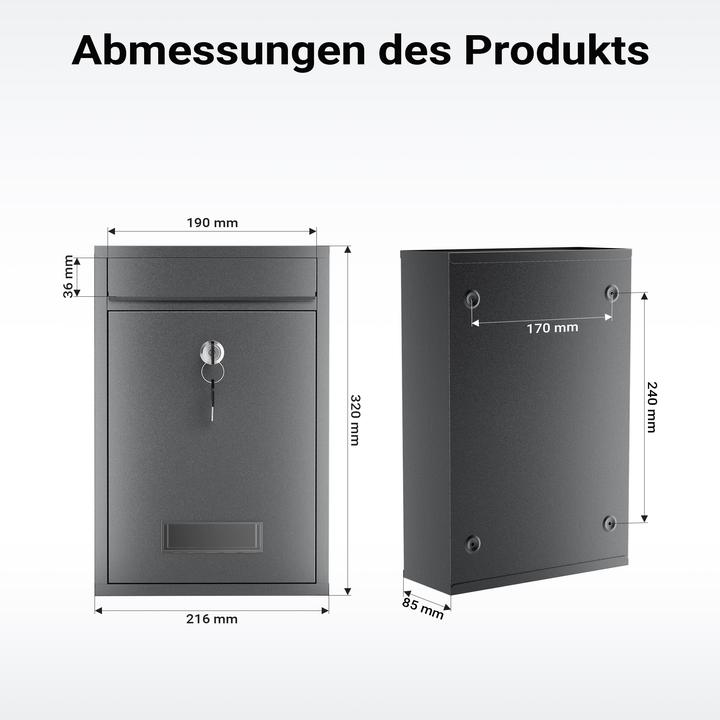 Image du produit Wiltec Boîte aux lettres murale