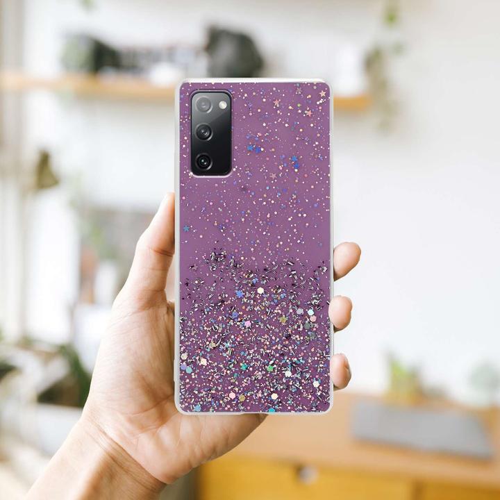 Actual product image Cadorabo TPU cover sparkling glitter (Samsung Galaxy S20 FE)
