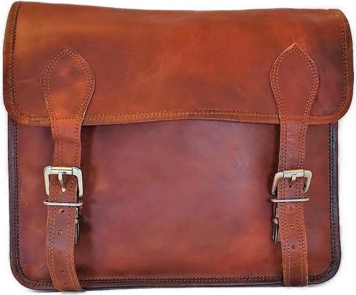 Image du produit Saora Sacoche pour ordinateur portable Nesta 13" en cuir véritable Sacoche d'affaires (13", Universel)