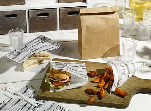 Actual product image Papstar Hamburger bags (300 x)
