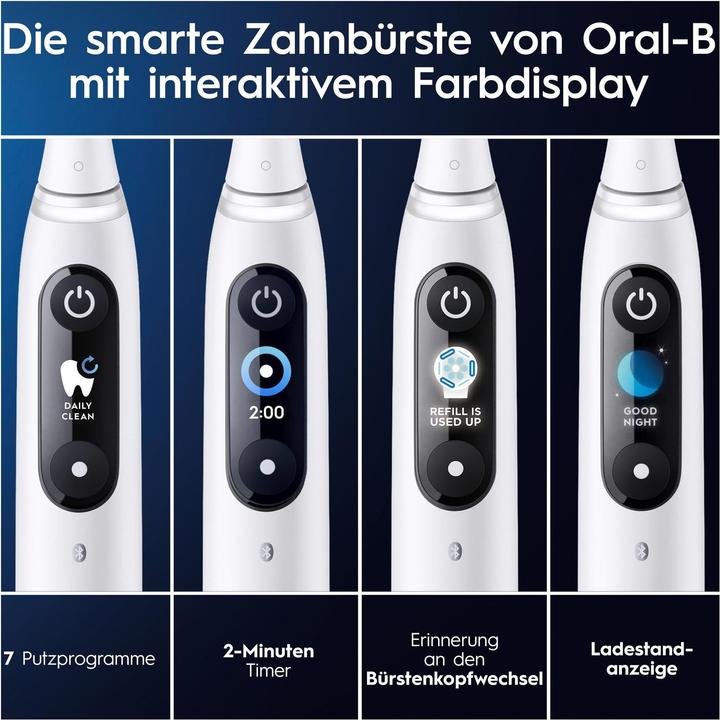 Actual product image Oral-B iO Series 9, White Alabaster Luxe Edition Elektrische Zahnbürste (Oscillating toothbrush)