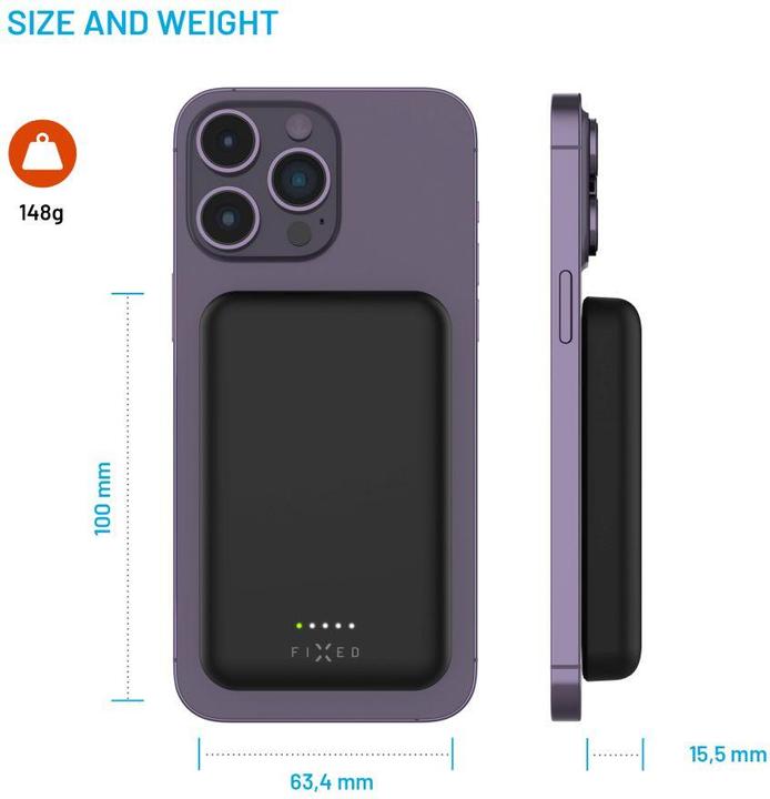 Immagine prodotto Fixed MagZen, 6 000 mAh, nero (6000 mAh)