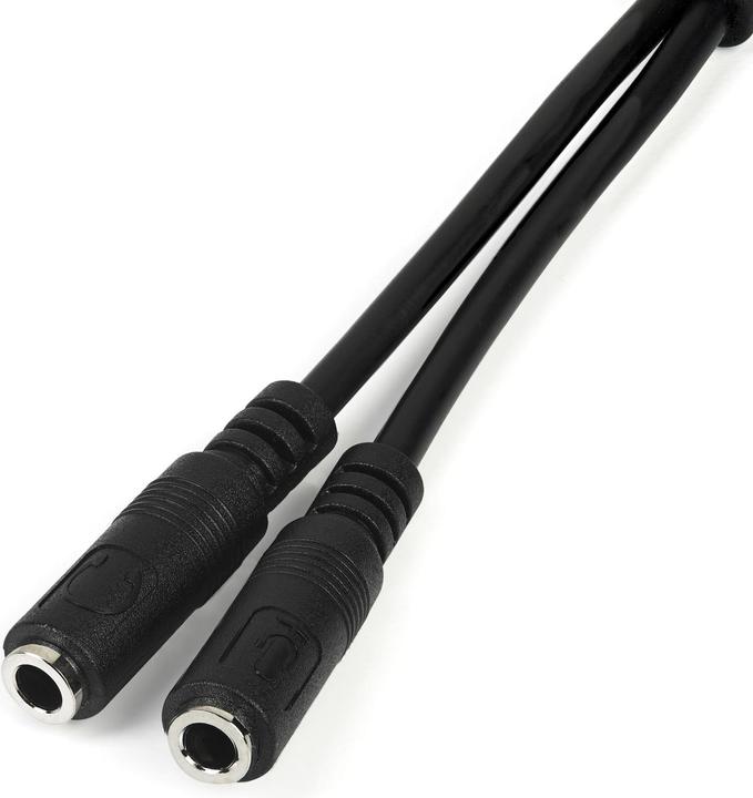 Produktbild StarTech 3,5mm Klinke Audio Y-Kabel - 4 pol. auf 3 pol. Headset Splitter (0.20 m)