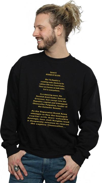 Actual product image Star Wars Mens Revenge Of The Sith Opening Crawl Sweatshirt (L)