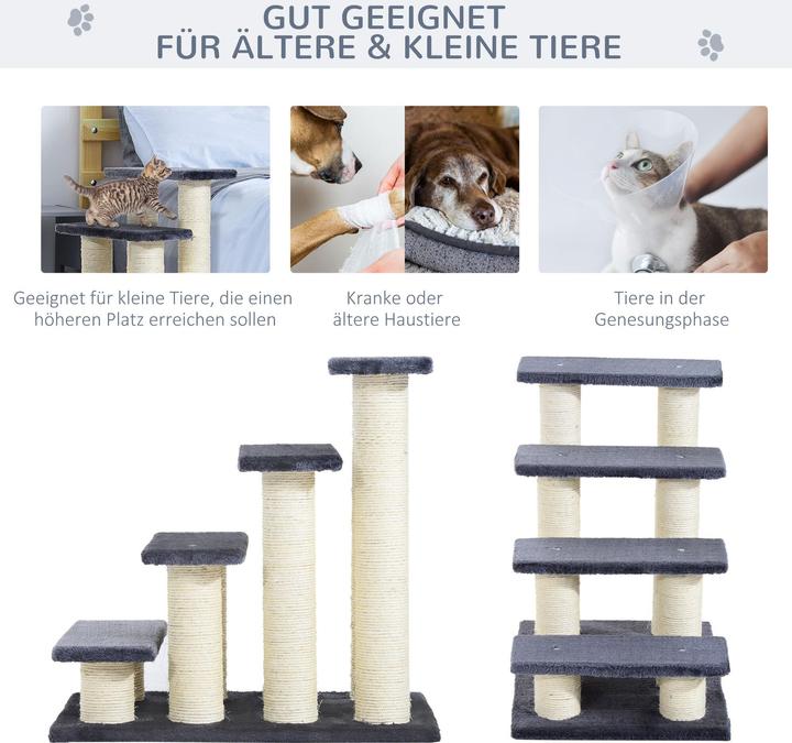 Actual product image PawHut Cat stairs (61 cm, Grey)