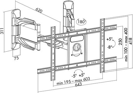 Immagine prodotto LogiLink BP0047 (Muro, 70", 45 kg)