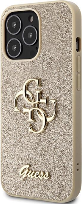 Productafbeelding Guess GUHCP13XHG4SGD iPhone 13 Pro Max 6,7" złoty/goud hardcase Glitter Script Big 4G (Apple iPhone 13 Pro Max)
