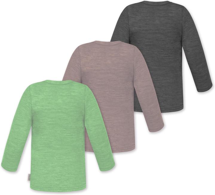 Actual product image Normani 3-pack baby merino longsleeve "Taupo" - 9475 (86)