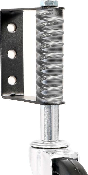 Produktbild Wiltec Torrolle bis 100kg Bremse Schiebetorrolle Gummirad Laufrolle Schiebetor
