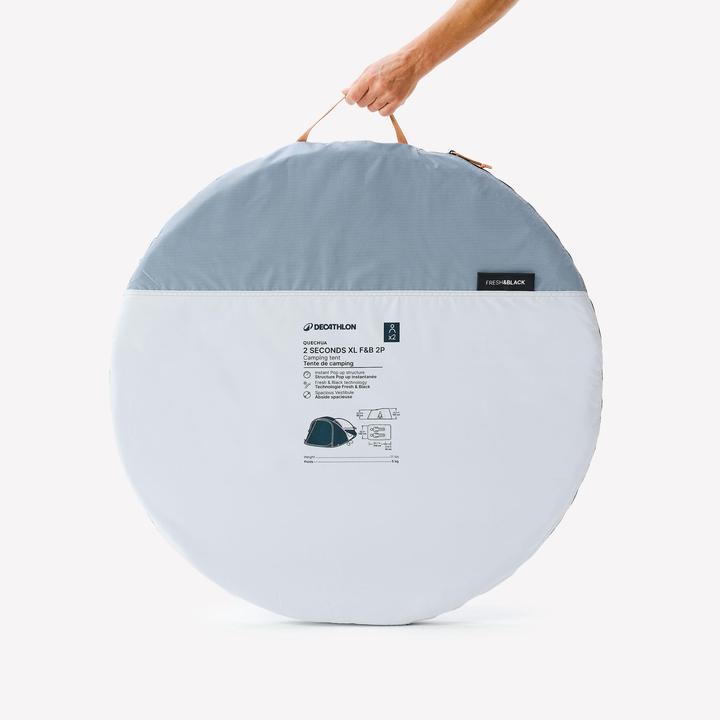 Image du produit Quechua Tente de camping instantanée 2 places, 2 Seconds XL F&B (Tente instantanée, 5 kg, 2 personnes)