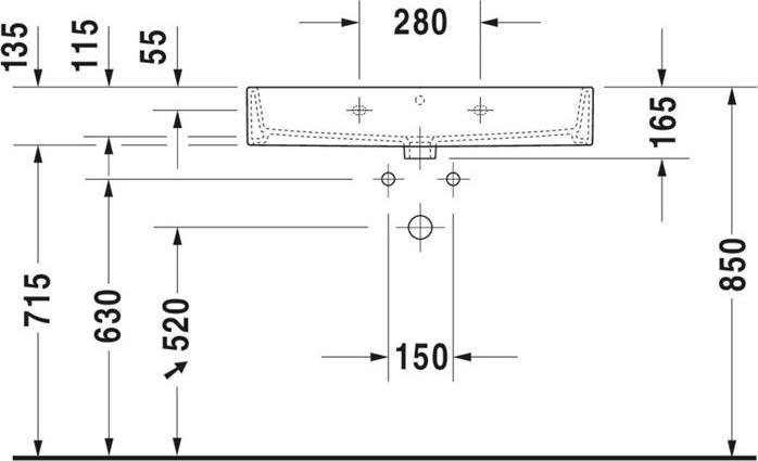 Actual product image Duravit Washbasin Vero Air 80 x 47 cm white 2350800000 (470 mm, 800 mm)