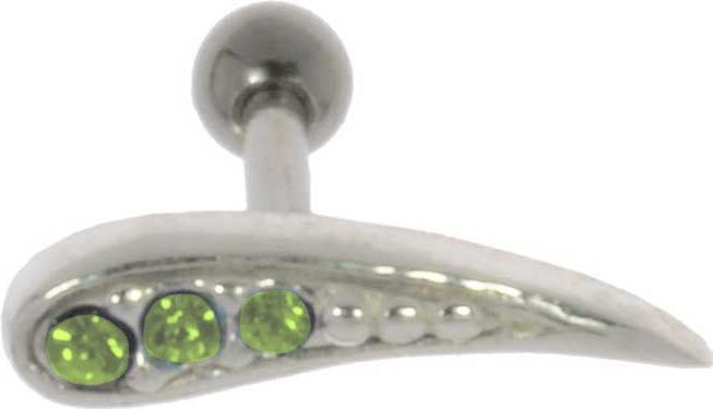Bijouteria Ohrpiercing (Edelstahl, Kristall, Messing)