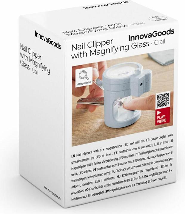 Immagine prodotto InnovaGoods Tagliaunghie Clail con luce LED, lente d'ingrandimento e lima