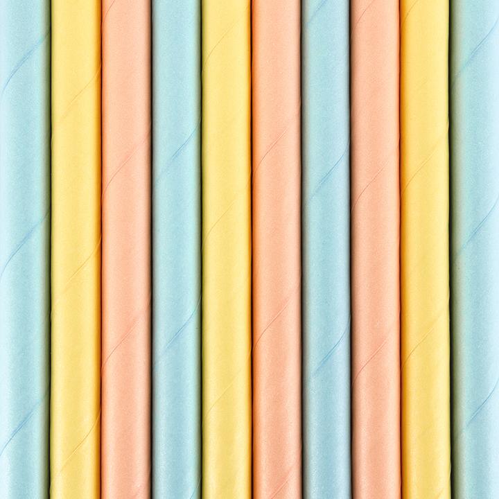 Produktbild Partydeco Papierhalme Summer time (10 Stck.) (10 x)
