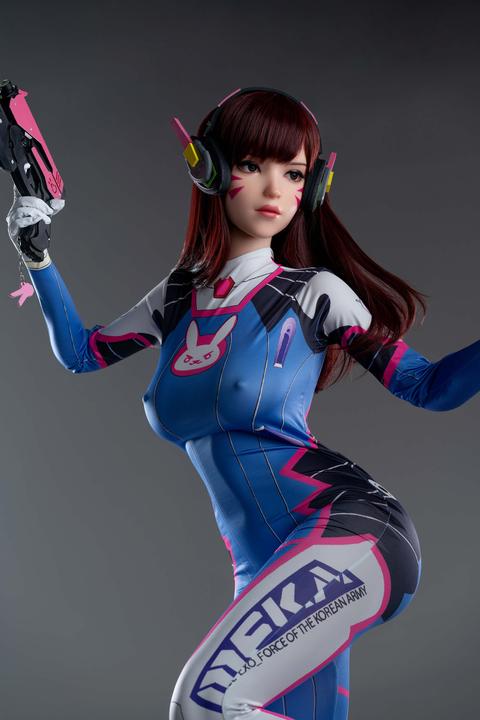 Actual product image Game Lady Full Silicone Doll D.Va 167 cm - Overwatch