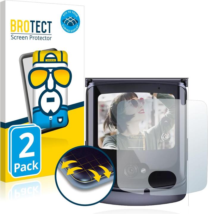 Produktbild BROTECT Full-Cover Displayschutz (2 Stück, Motorola Razr (2020))