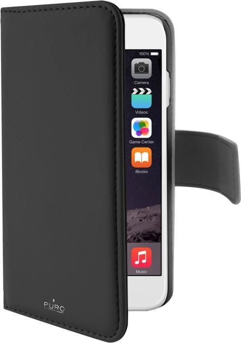 Actual product image Puro Faux leather wallet - case for iPhone 7/8/SE 2020, black (Apple iPhone 7)