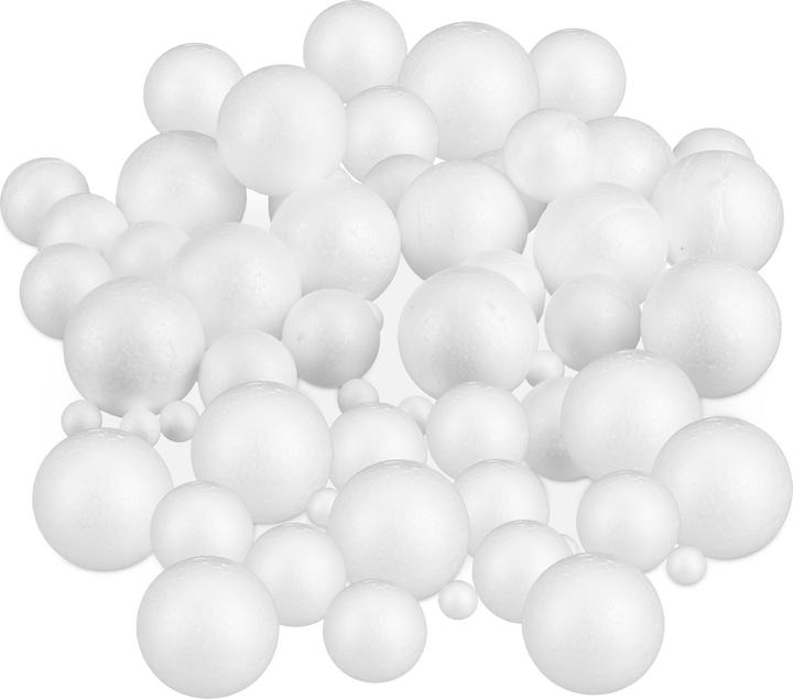 Actual product image Relaxdays Polystyrene Balls, 72 Pieces