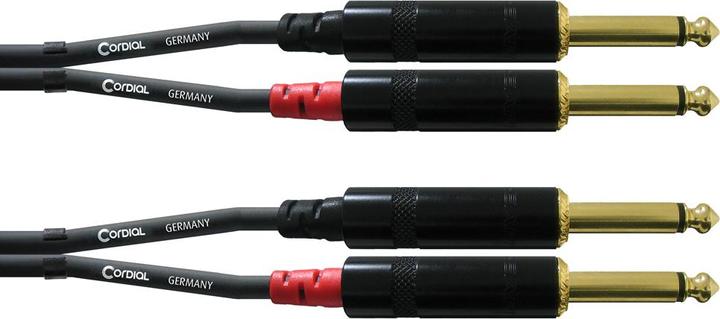 Image du produit Cordial CFU 0,9 PP - câble double / câble de connexion jack 6,3 mm non équilibré (0.90 m, jack 6.3mm)