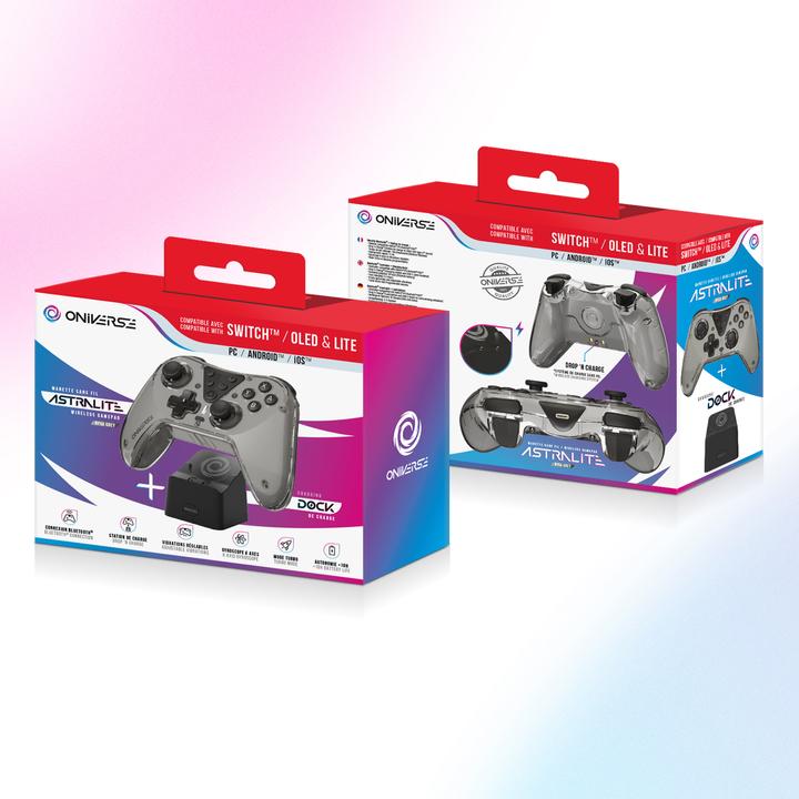 Image du produit Oniverse Nintendo Switch Astralite Controller Wireless Smoked Black incl. Charging Station (Android, iOS, Switch, PC, Switch Lite, Switch OLED)