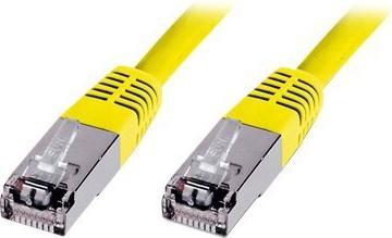 Actual product image Digitus CAT 5e SF-UTP patch cable PVC AWG 26/7 length 1 m color yellow (SF/UTP, CAT5e, 1 m)