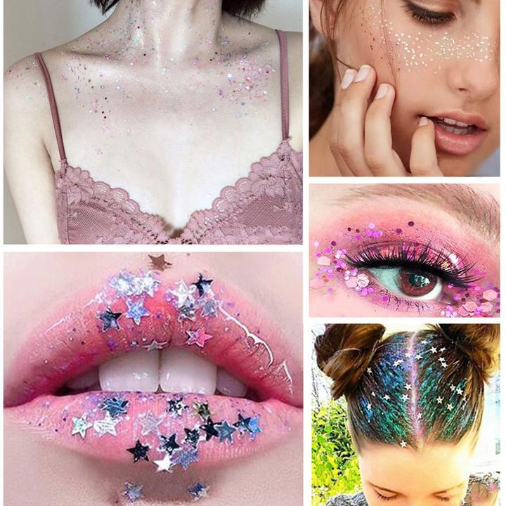 Immagine prodotto Noya Holographisches Festival Gesichts- und Körper Glitzer Selbstklebende Glitter Gel Lidschatten