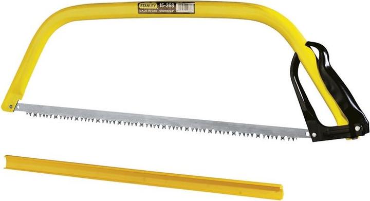 Stanley Bügelsäge Hobelzahnung (530 mm Länge, Hardpoint-Hobelzahnung, ergonomischer Spanngriff, Schw