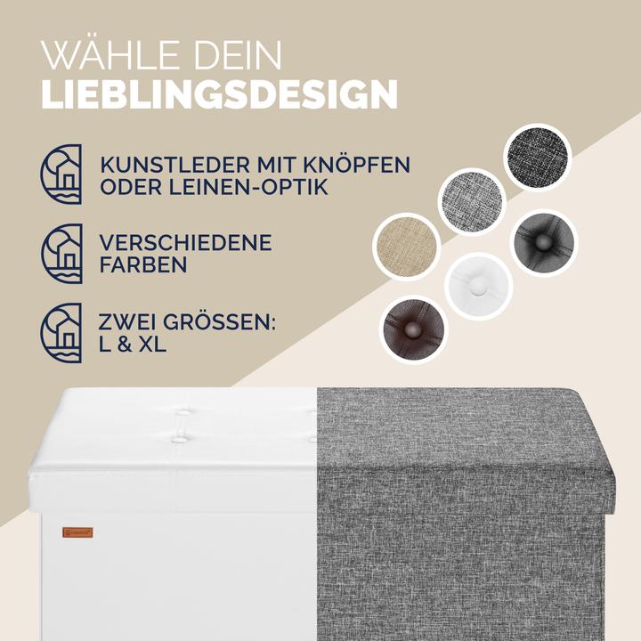 Produktbild Casaria Sitztruhe mit Stauraum (80 cm)