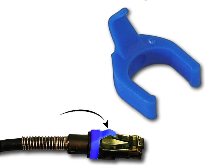 Produktbild PatchSee Kabel Clip Farbe Himmelblau, Set= (0.10 m)