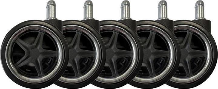 Immagine prodotto LC-Power Ruote LC-CASTERS-DRIFT Set di 5 ruote cromate
