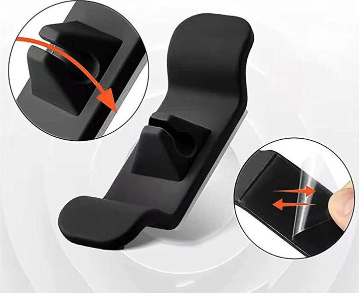 Produktbild Hermex Kabelhalter für Küchenmaschinen Kabelclips selbstklebend Schwarz
