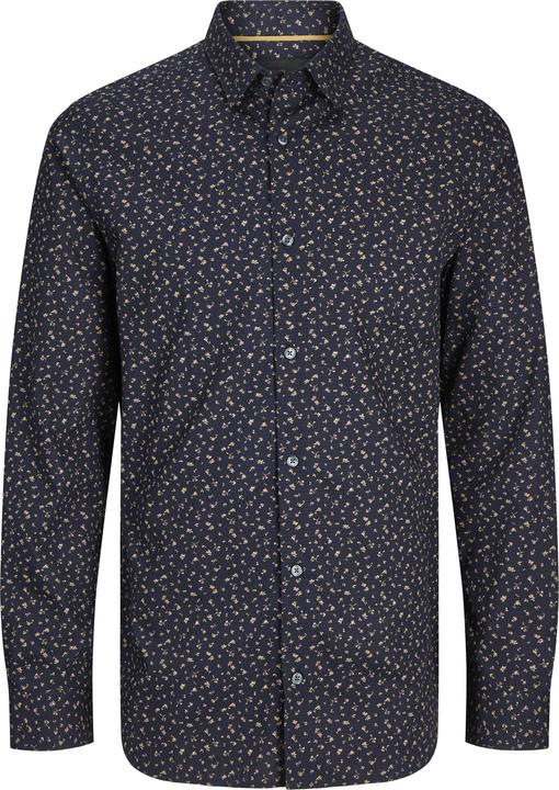 Jack & Jones Jprblaleeds Print Dobby L/S Shirt Ln