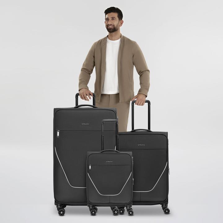 Produktbild Stratic taska 4-Rollen Kofferset 3tlg. mit Dehnfalte (233 l, XL (ab 115l))