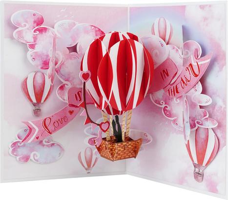 Produktbild MU Classic 3D Pop-Up Grusskarte - Love is in the air (1 Stk.)