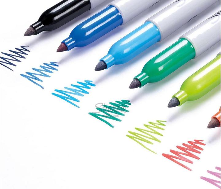 Actual product image Sharpie Permanent marker fine bullet tip F 0,9mm 24er Blister (Multicoloured, 1 mm, 24 x)