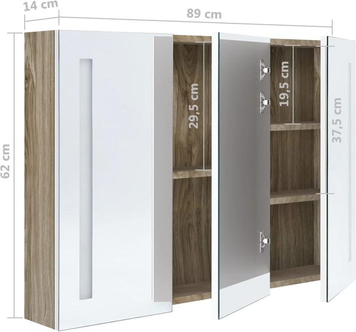 Actual product image VidaXL Badschrank (89 x 14 x 62 cm)