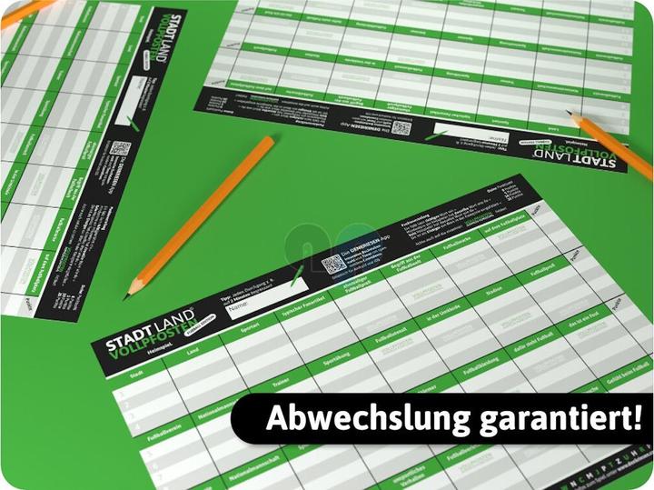 Produktbild Denkriesen STADT LAND VOLLPFOSTEN® A4 - FUSSBALL EDITION "Heimspiel" (Deutsch)
