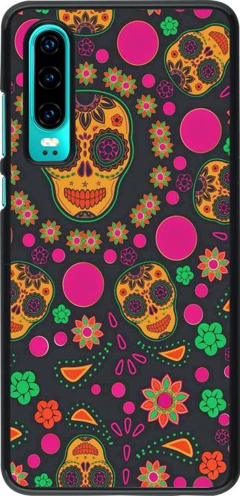 Actual product image PhoneLook Cover Halloween 22 colourful mexican skulls (Huawei P30)