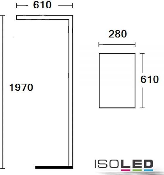 Image du produit Isoled LED Office Lampadaire PRO 40W+40W 4000K argent dimmable (5500 lm)