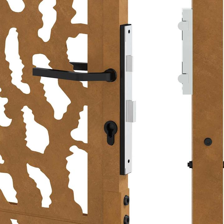 Produktbild VidaXL Gartentor 105x130 cm Wetterfester Stahl Spurendesign Zauntor