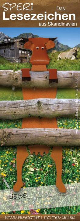 Scandinavian Bookmarks Bookmark cow, brown