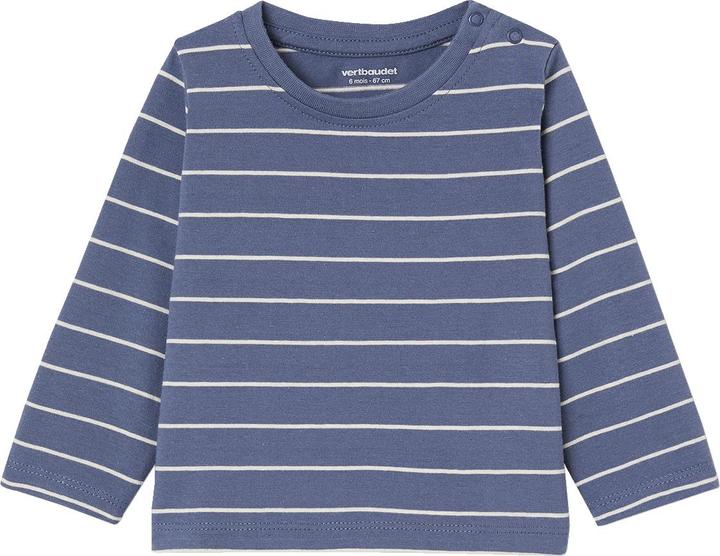 Image du produit Vertbaudet 2er-Pack Baby Shirts BASIC, Print & Streifen (68)